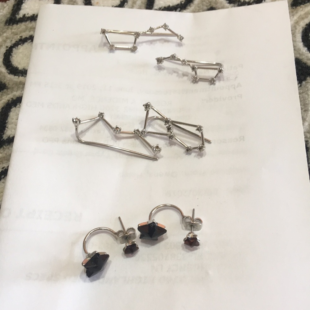 3 Pair of Constellation/Star Earrings